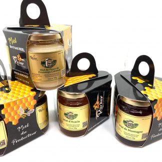 Coffret miel de montagne + miel de sapin + bougie - Le Rucher des 2 Lacs